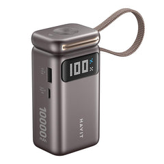 PB36 batería externa 10000mAh compacta de aluminio vista frontal | HAVIT