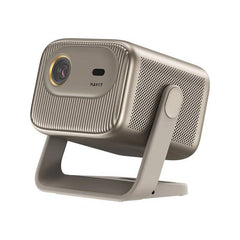 Vista de la lente frontal y panel de entrada del proyector inteligente PJ800 Plus de 20800mAh | HAVIT