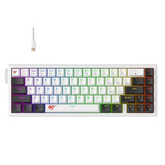 Teclado mecânico KB900L layout TKL completo vista superior | HAVIT