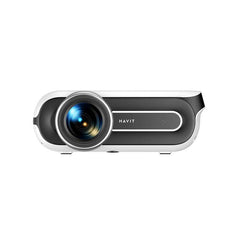 Vista del lente frontal de 85W y panel de entrada del proyector inteligente PJ209A | HAVIT