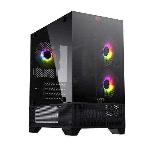 CF923 Gaming Chassis with RGB lighting and tempered glass panel.