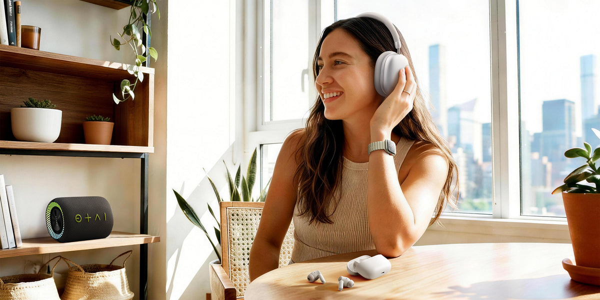 Fade out the noise. Zone in on your world.
Audio that stays with you, from your morning walk to your sofa.