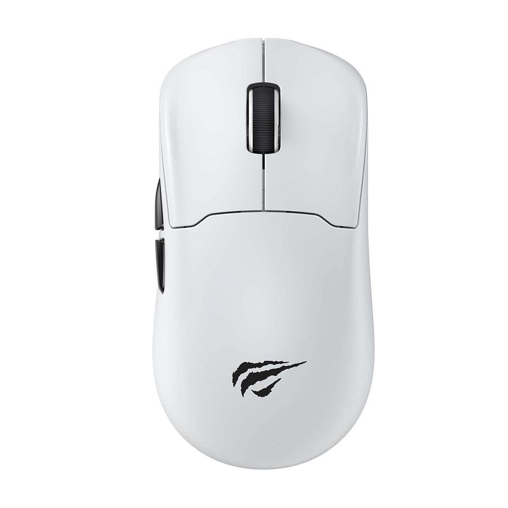 HAVIT M5 Pro super light white gaming mouse with RGB charging dock and side buttons