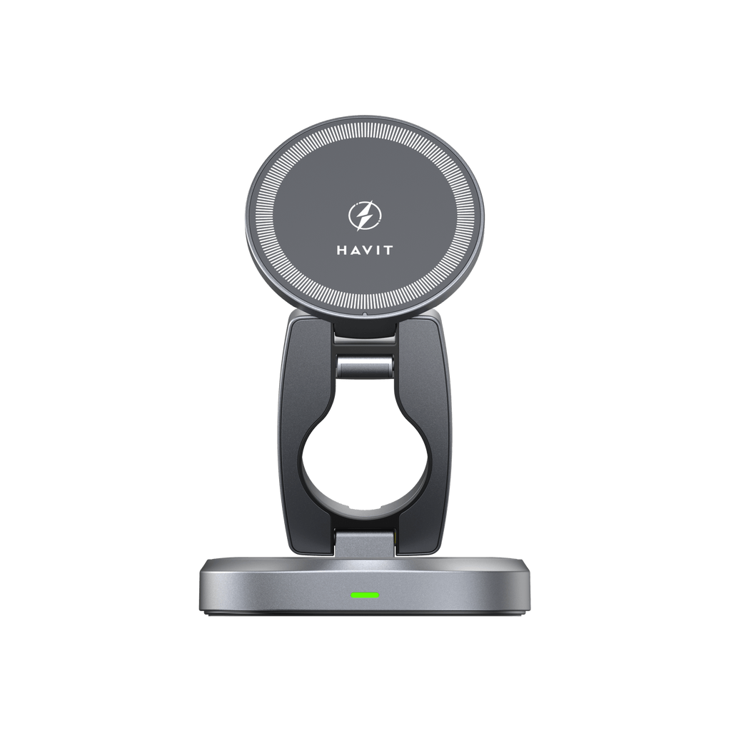 HAVIT 3-in-1 Foldable Wireless Charging Station with Rotating Base W3111