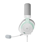 HAVIT 3.5mm gaming headphone H2230E in white and gray with built-in microphone