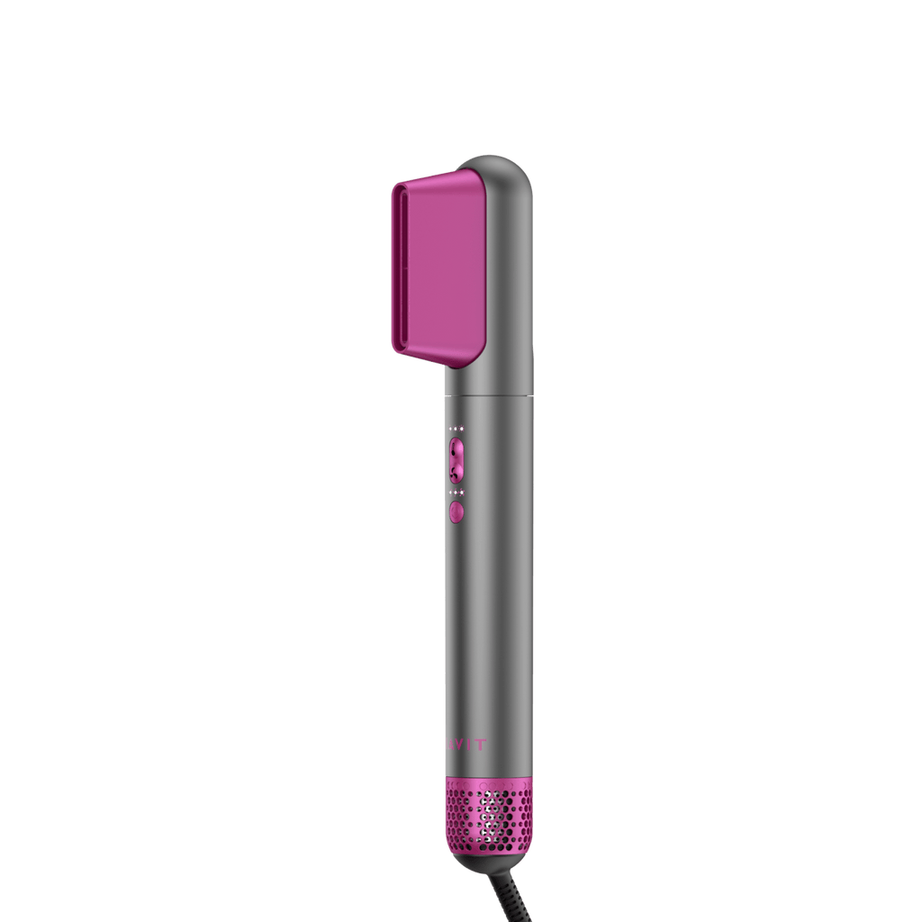 HAVIT 6 in 1 high speed hair dryer HD8118 in gray and pink with a unique ergonomic design