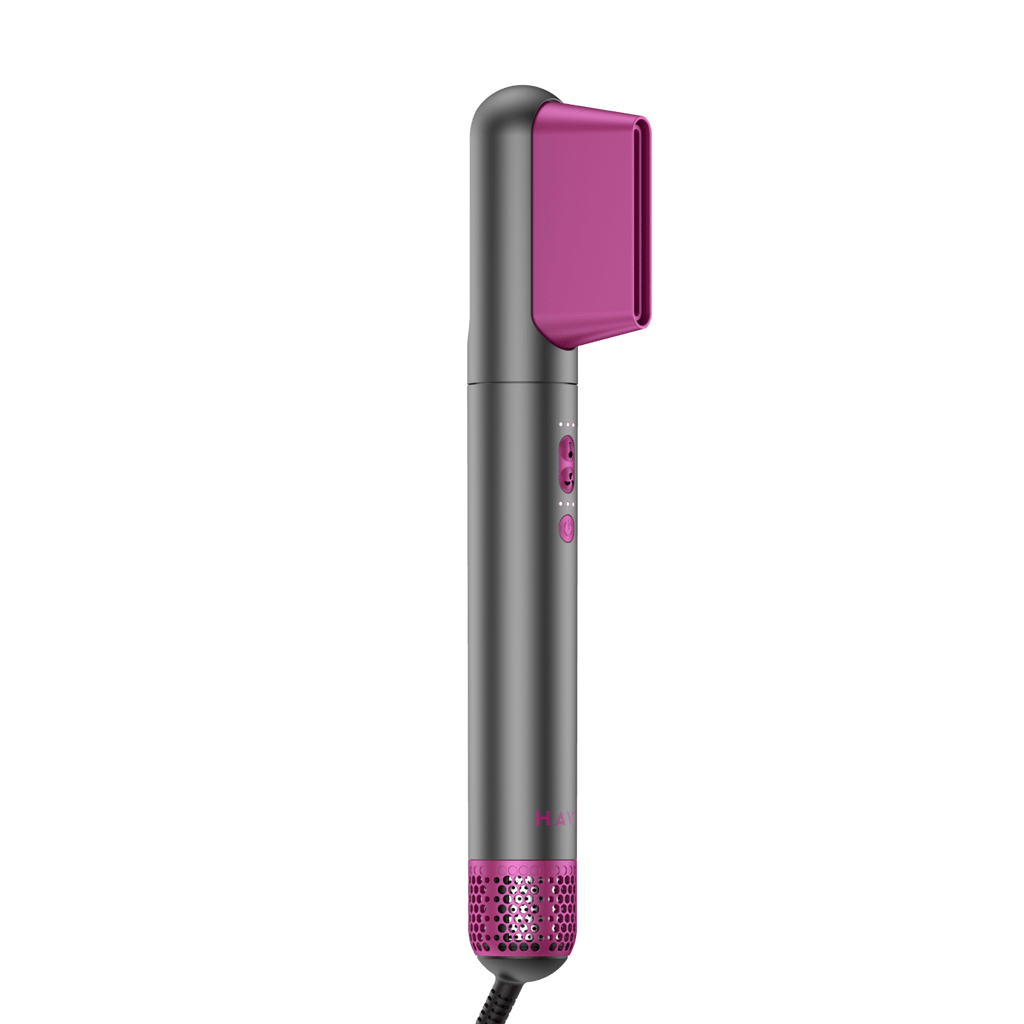 HAVIT 6 in 1 high speed hair dryer HD8118 in gray and pink with comb attachment