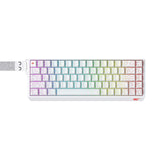 HAVIT Contour RGB backlit white mechanical keyboard with multicolor lighting and compact design