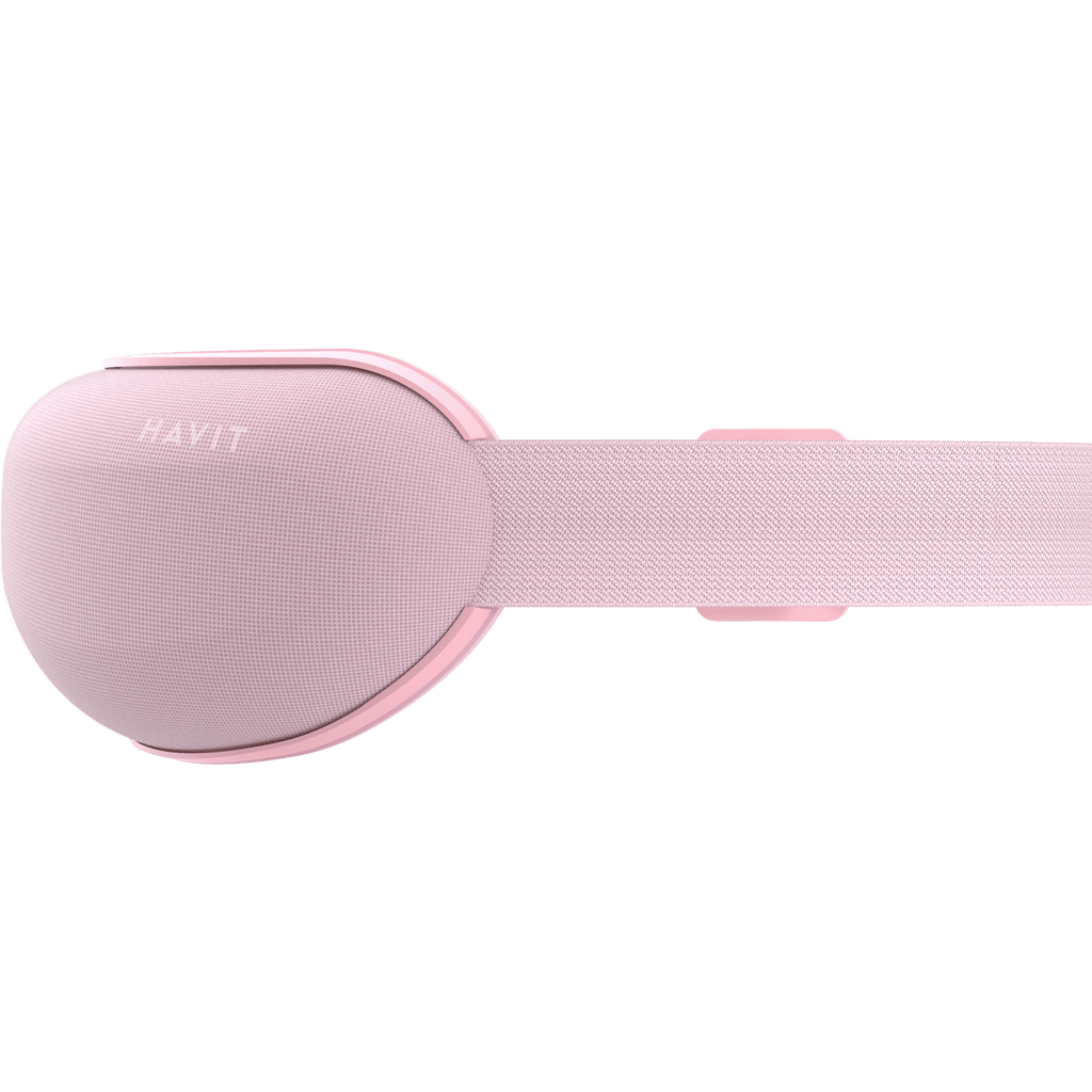 HAVIT Eye Massager EM1601 in pink with adjustable strap and textured surface