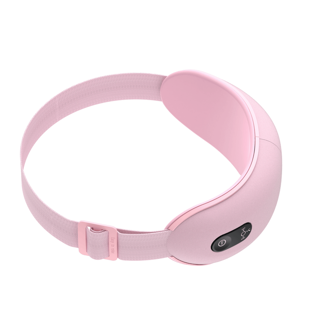 Pink HAVIT Eye Massager EM1601 with adjustable strap and control buttons for eye relaxation