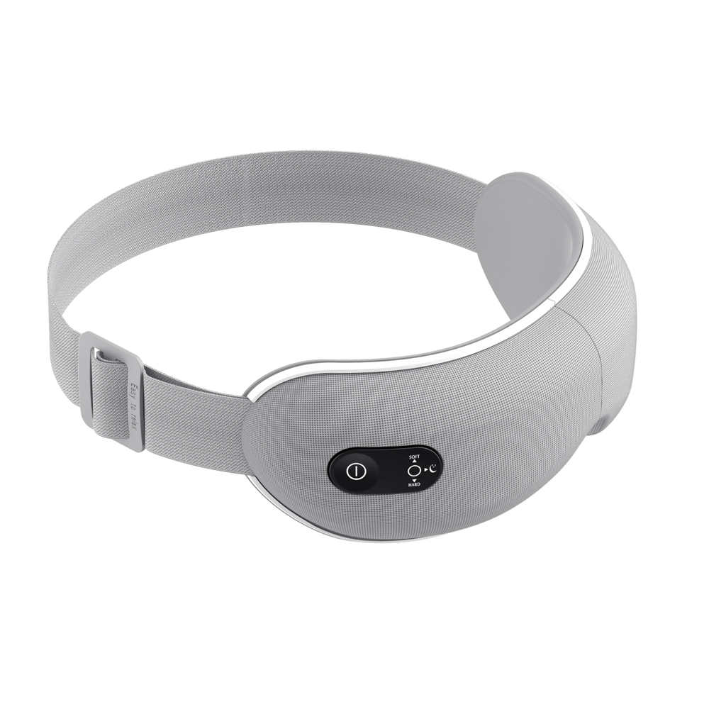 HAVIT Eye Massager EM1601 in gray with adjustable strap and control buttons for relaxing eye massage