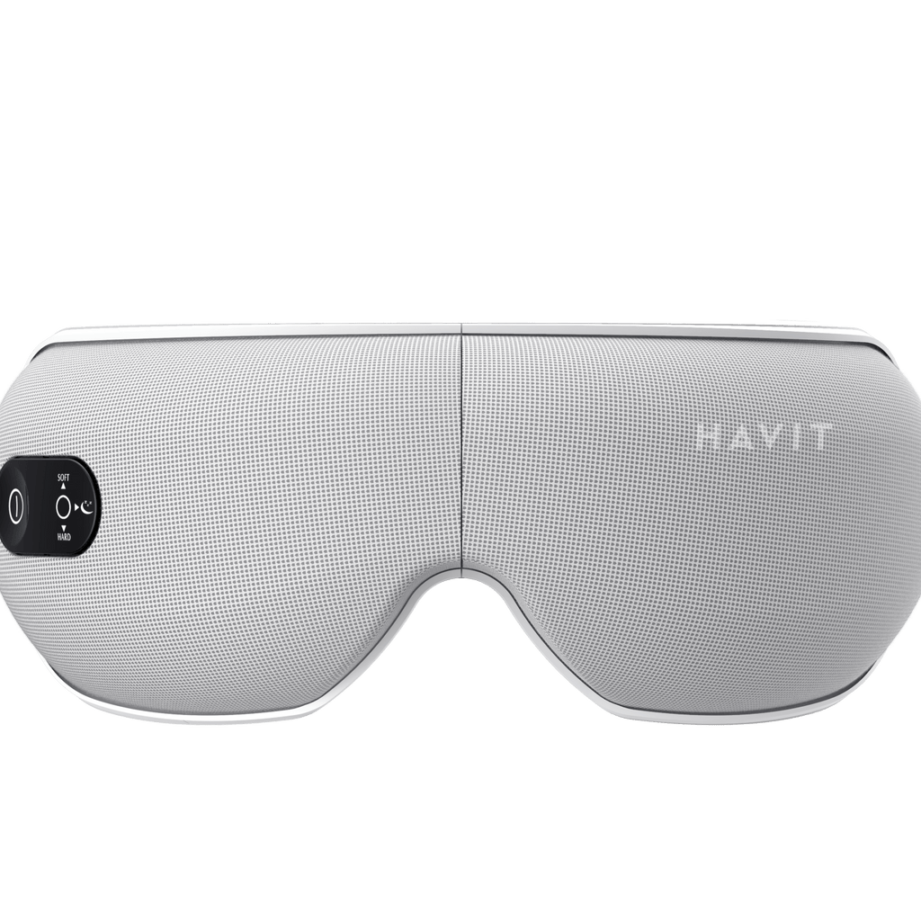 HAVIT Eye Massager EM1601 in light gray with control panel on the side