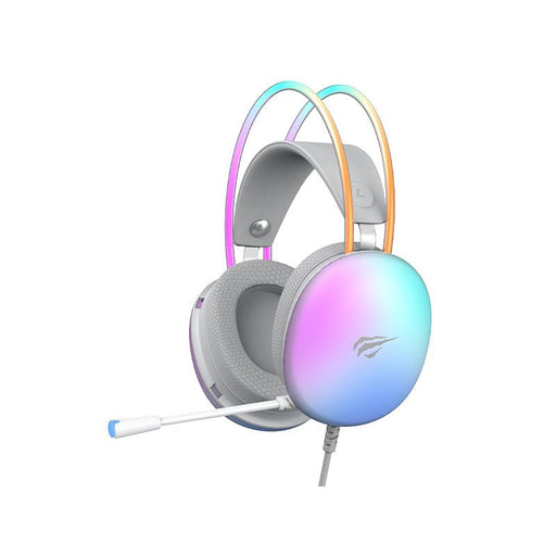 GAMENOTE H2037d RGB lighting gaming headphones with mic and 3.5mm jack.
