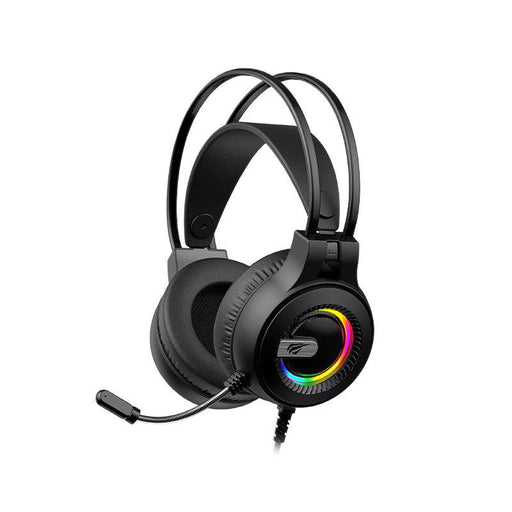 GAMENOTE H2040d 3.5mm gaming headphones with RGB lighting and adjustable mic.
