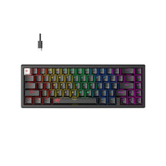 Teclado gamer KB874L 540g layout TKL completo vista superior | HAVIT