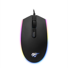 Vista superior del sensor óptico de precisión 1200DPI del mouse gamer MS1003 | HAVIT
