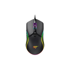Vista superior del mouse gamer MS1026 con sensor óptico de precisión de 6400 DPI | HAVIT
