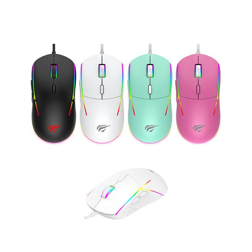 HAVIT Gamenote MS961 Gaming Mouse 961 in multiple colors with RGB lighting.