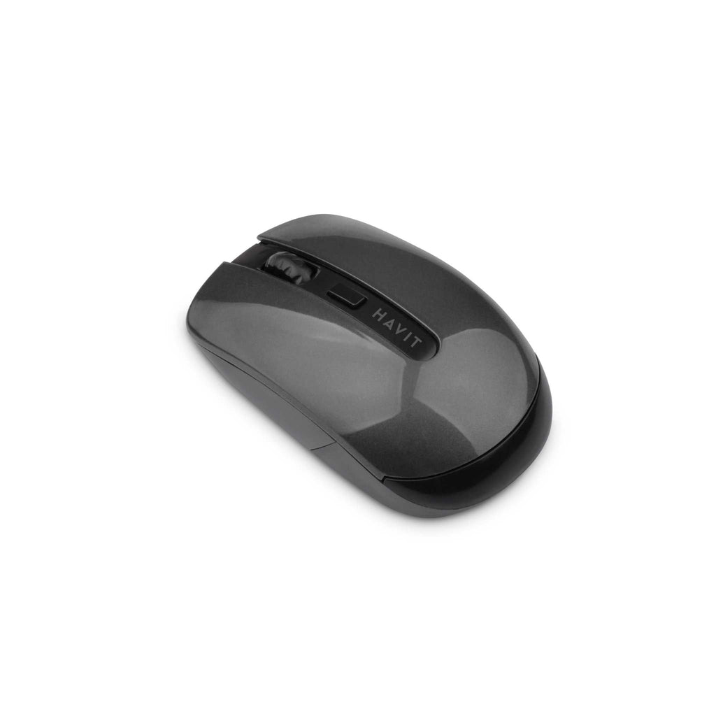 Havit hv-ms989gt | brezžična optična miška | 2. 4 ghz usb sprejemnik | 800–1600 dpi | črna miška 2 Havit hv-ms989gt črna brezžična miška stranski pogled