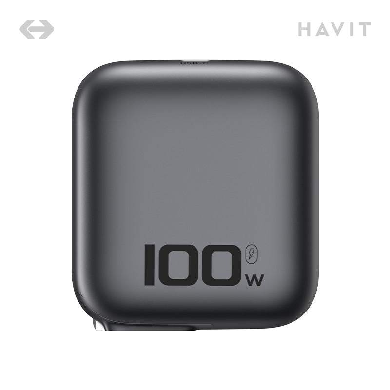 UC256 GaN charger size comparison coin reference | HAVIT