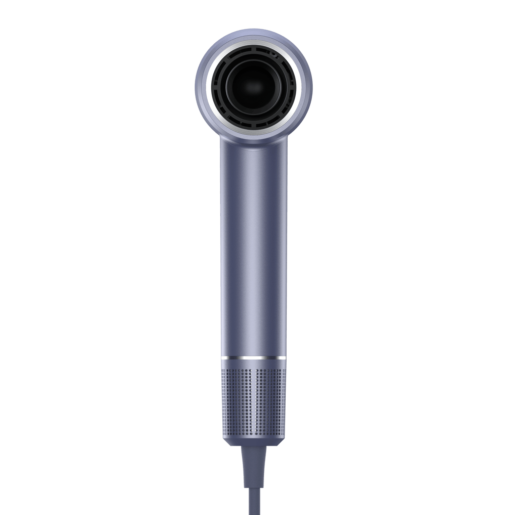 HAVIT High Speed hair dryer HD202 in metallic blue with cylindrical design and vented handle