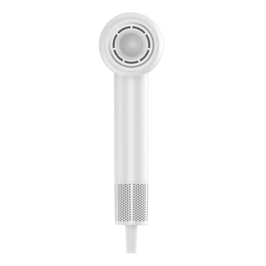 White HAVIT High-Speed Hair Dryer HD708 with sleek cylindrical design and vented handle.