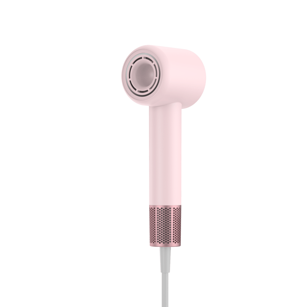 HAVIT High-Speed pink compact hair dryer with modern design and cord attached