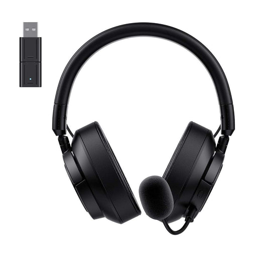 HAVIT Huaxu-X1 black wireless gaming headset with adjustable microphone and USB adapter