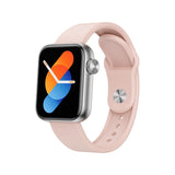 HAVIT M9062 smart watch with pink silicone strap and square digital display