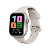 M9071 Smart Watch with colorful digital display and perforated light gray strap