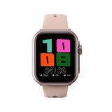 M9071 Smart Watch with pink silicone strap and colorful digital display showing time and fitness tracking icons
