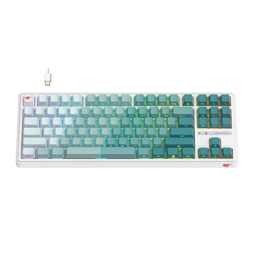 KB901L RGB Backlit Mechanical Keyboard with colorful keys and detachable cable.
