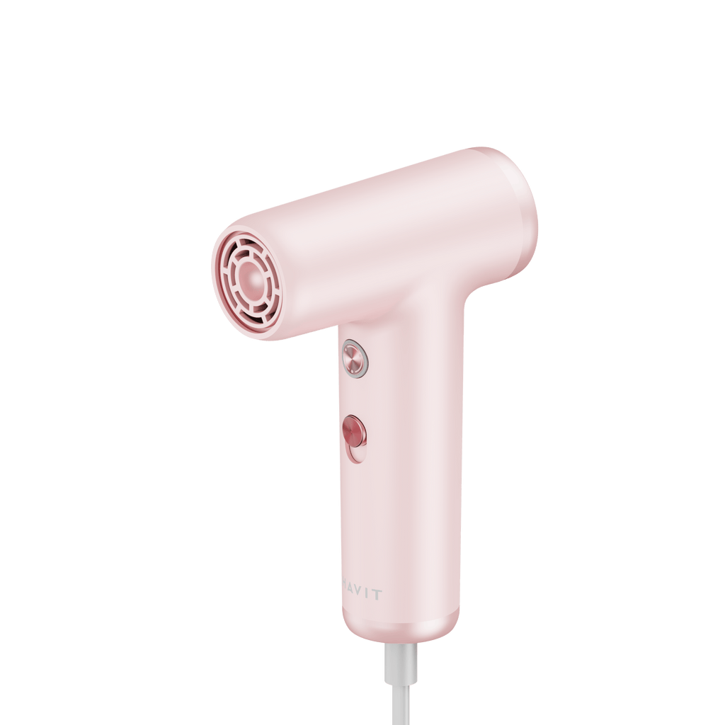 HAVIT Mini high-speed compact pink hair dryer HD672