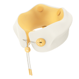 HAVIT Neck Massager NM1702 in white and yellow with control buttons and adjustable straps