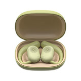 OWSFIT 1 Open Ear Wireless Earbuds 914 in olive green with open-ear design in charging case