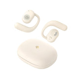 White HAVIT OWSFIT 1 Open-Ear Wireless Earbuds 914 with charging case on white background