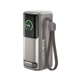 HAVIT PB36 65W USB-C portable power bank with digital display and carrying strap