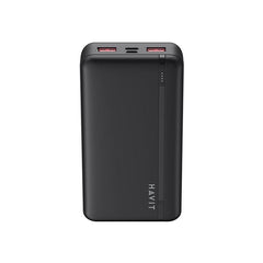 PB92 power bank 20000mAh compact aluminum front view | HAVIT