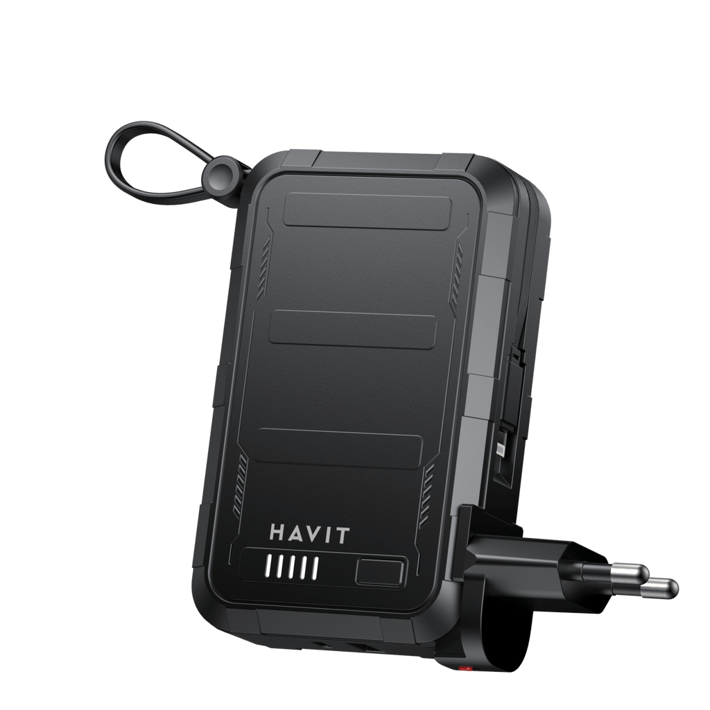 HAVIT Power Bank with USB-C & Lightning Cable and AC Plug PB5231