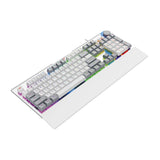 HAVIT RGB Backlit mechanical keyboard KB898L Pro-TUR with white keys and wrist rest