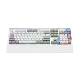 HAVIT RGB Backlit mechanical keyboard KB898L Pro-TUR with white design and multicolor lighting