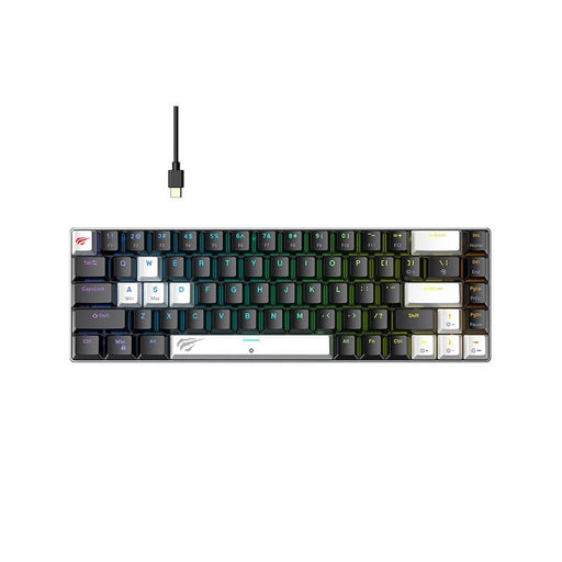 HAVIT RGB Backlit Mechanical Keyboard KB906L with compact design and USB-C cable