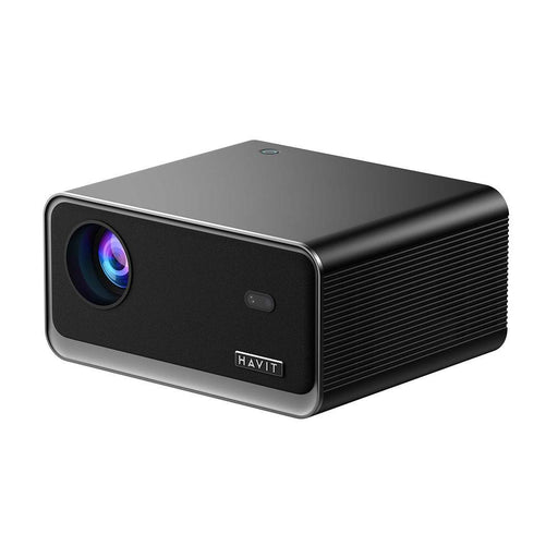HAVIT Smart Projector PJ223 Pro compact black home cinema projector with lens and HAVIT logo