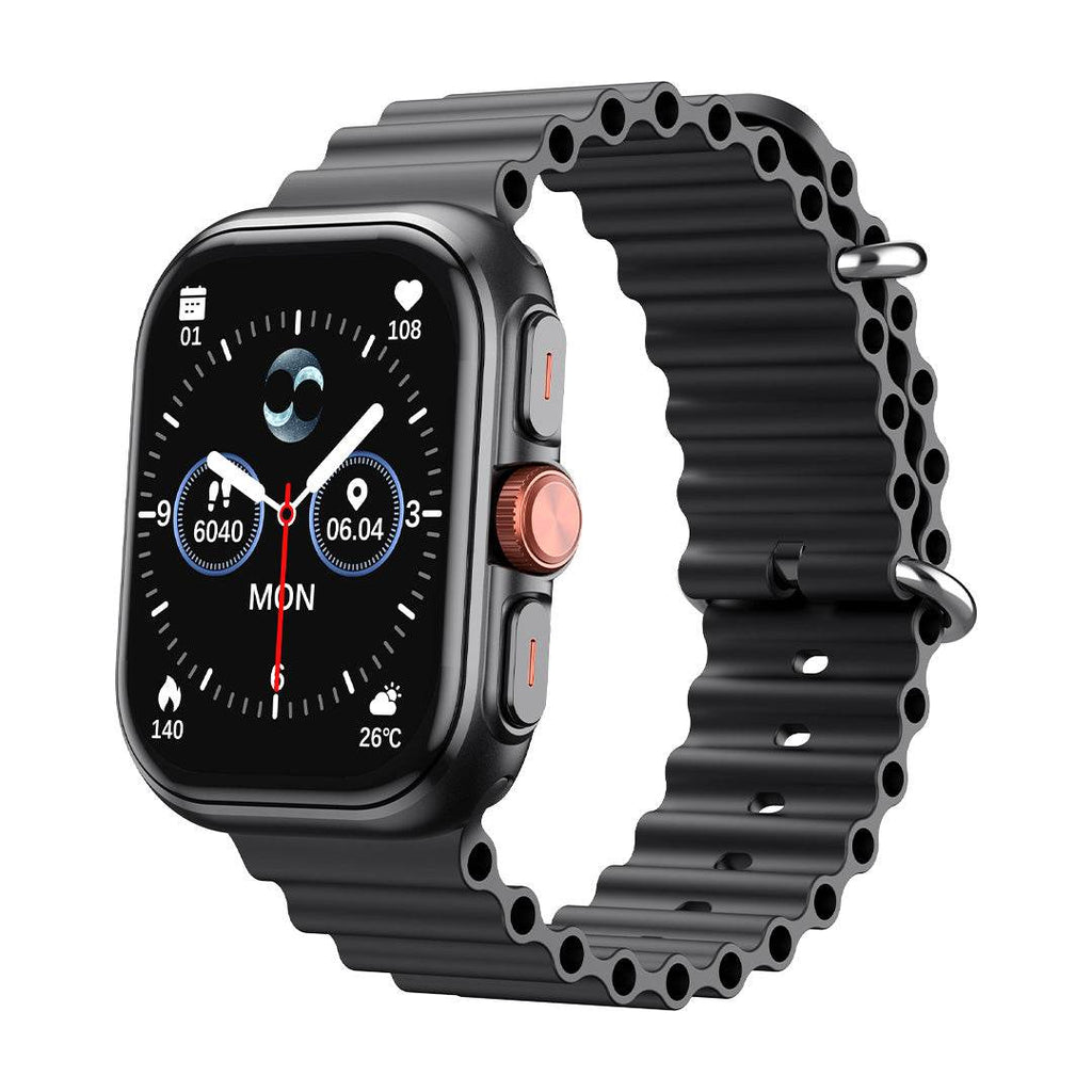 HAVIT Smart Watch M9068 with black perforated strap and fitness tracking display