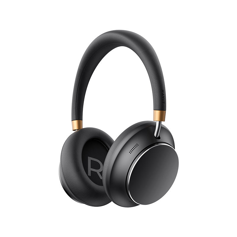 HAVIT SPACE NC02H black hybrid active noise cancelling Bluetooth over-ear headphones with cushioned ear cups