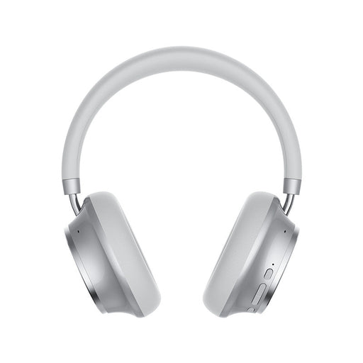 HAVIT SPACE NC02H hybrid active noise cancelling Bluetooth wireless headphones in silver and white color