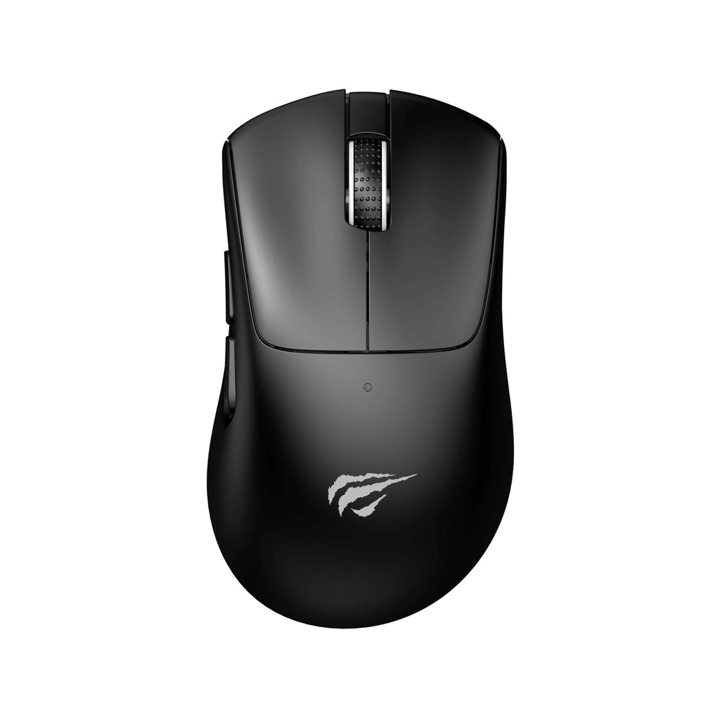 HAVIT Tri-Mode black wireless gaming mouse MS973WB top view with scroll wheel and side buttons
