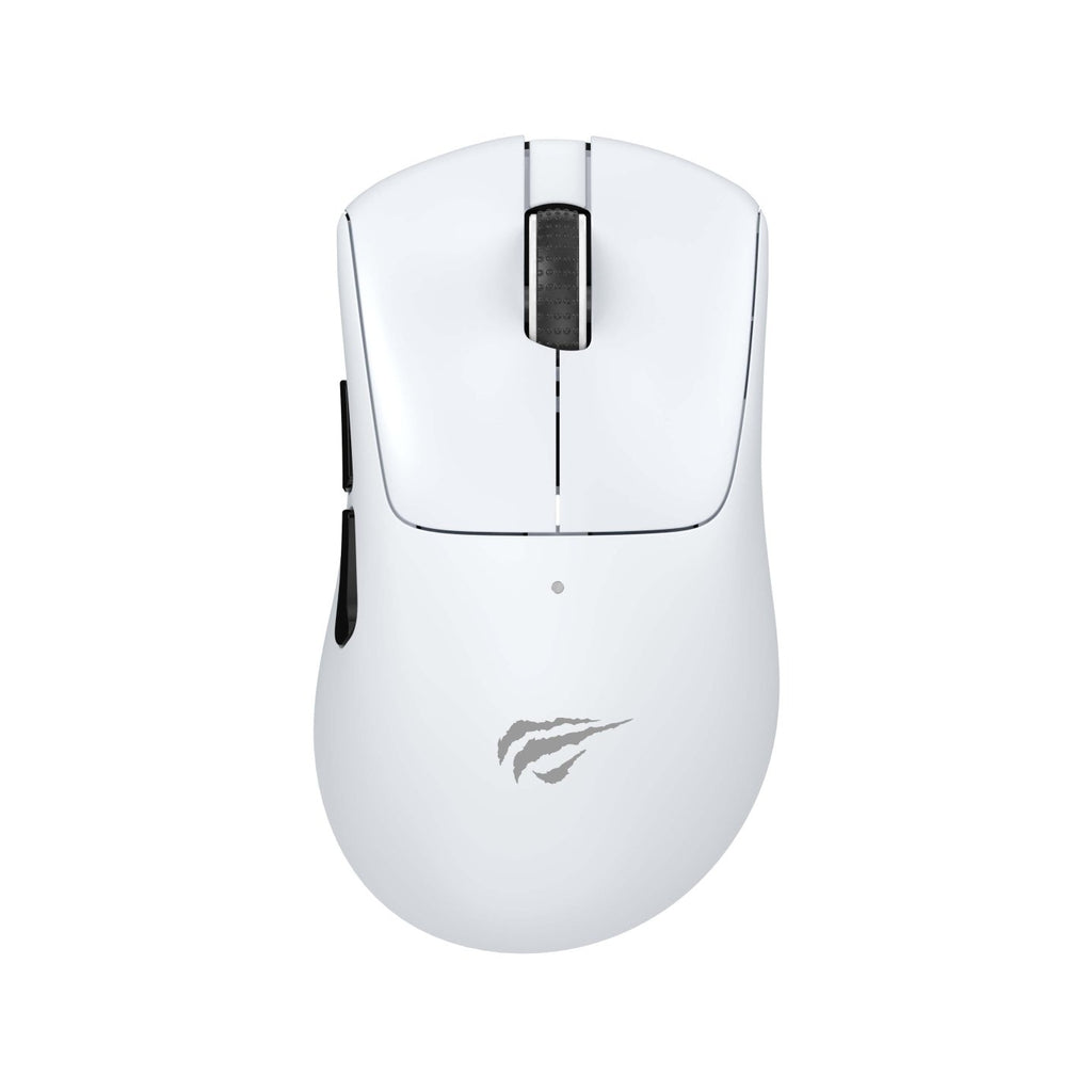HAVIT Tri-Mode white gaming mouse MS973WB with ergonomic design and side buttons