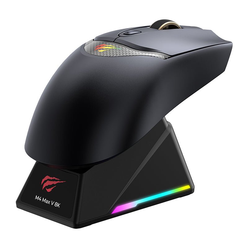 HAVIT Tri-Mode Gaming Mouse with RGB Charging Dock HOUYI-M4 Max V8K
