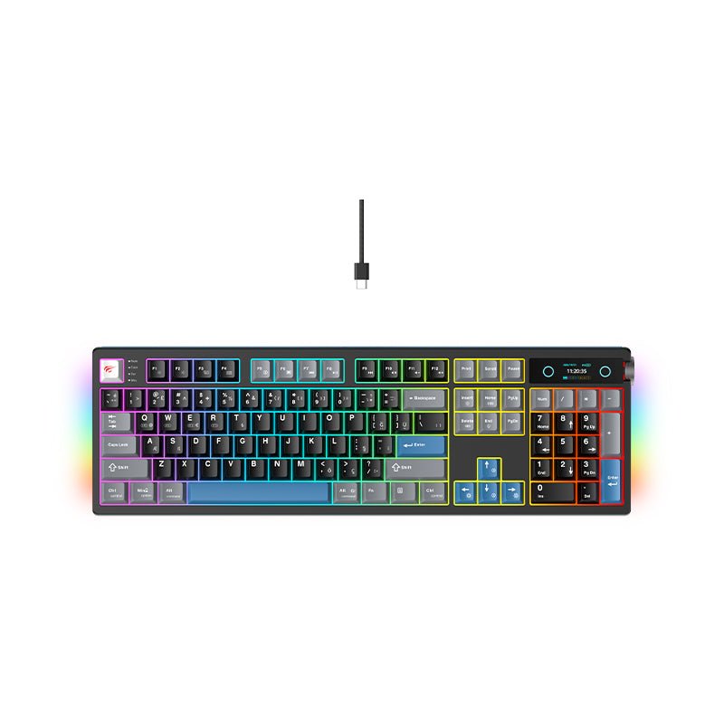 HAVIT Teclado mecánico inalámbrico tri-modo KB912L-TUR